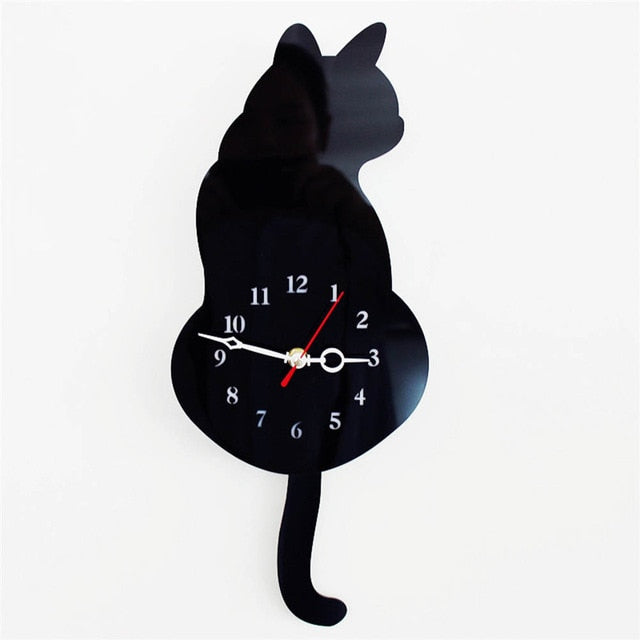 Wagging Tail Cat Clock