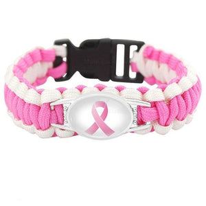 RAH-RAH 4 TA-TAS™ Paracord Charm Bracelet Classic Collection (Ribbon-Pink)