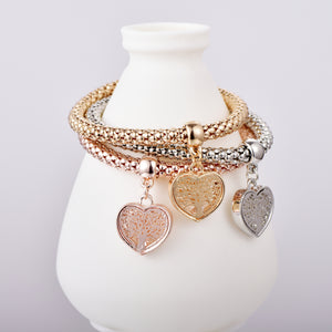Inspire Me™ - Heart Tree of Life Charm Bracelet