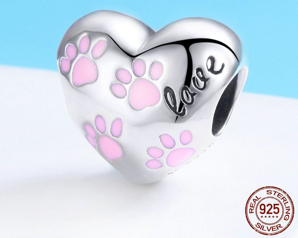 Bulldogs for the Cure™ Collection - Paws for the Cause Heart Charm